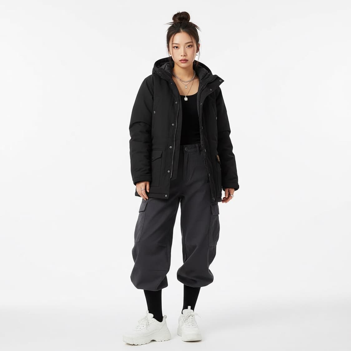 [S] 칼하트 WIP 트래퍼 블랙 패딩 남녀공용 Y2K 빈티지 상품이미지2