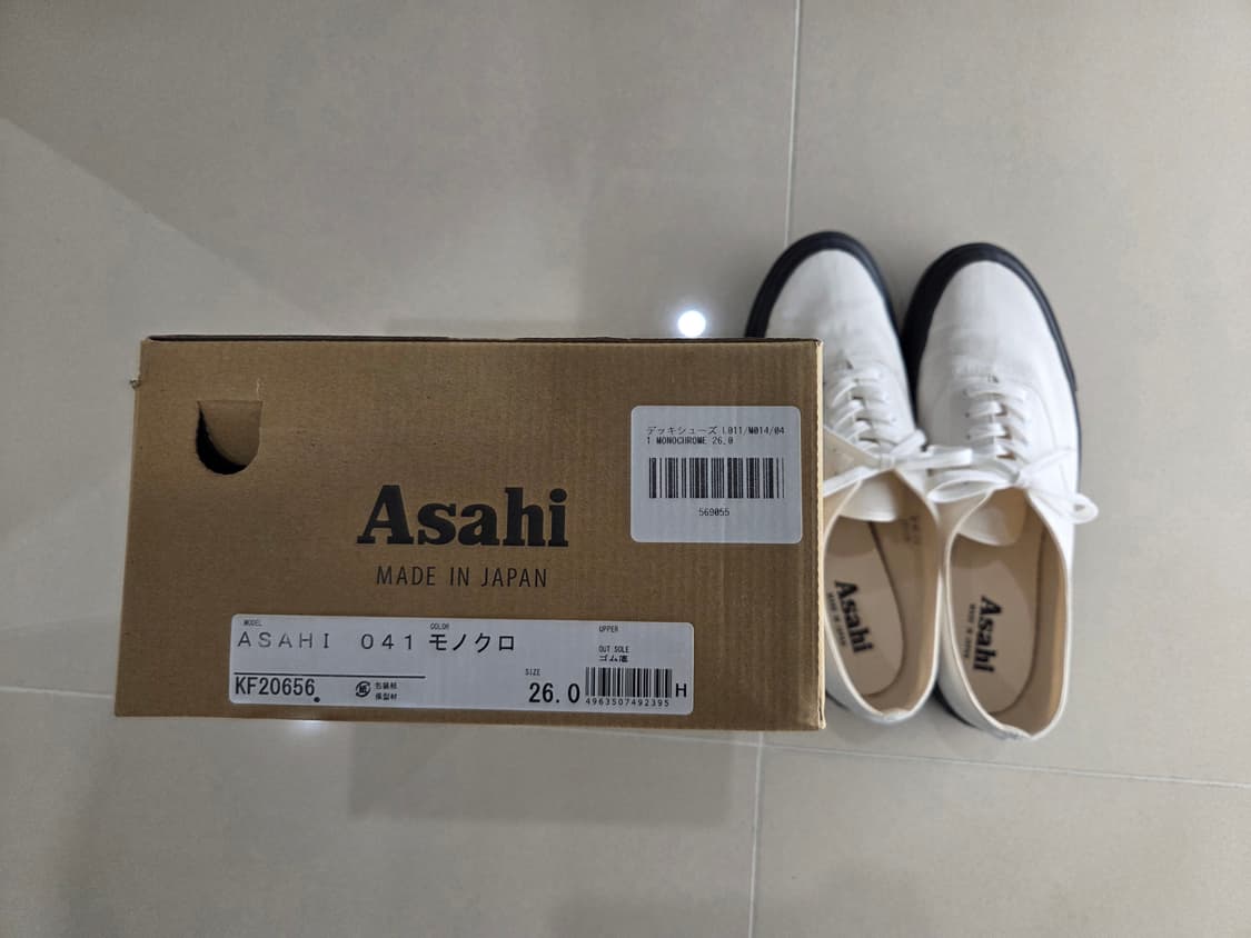 아사히슈즈 덱슈즈 모노크롬 260 1회착 상품이미지8