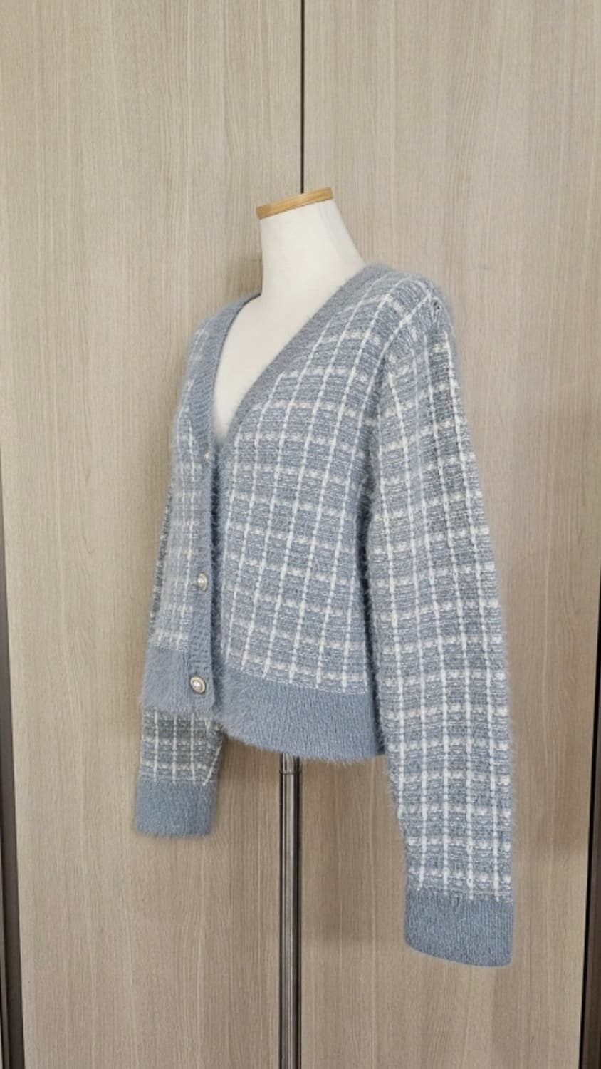 미쏘 트위드 가디건 MIWCKCT11T L 미쏘펄소라체크니트가디건 상품이미지6