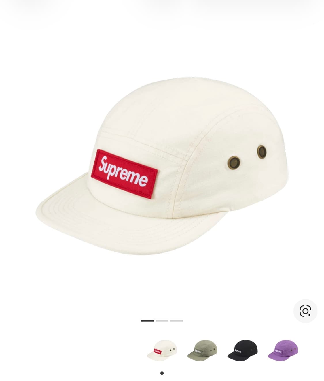 슈프림 x 주욕 캠프캡 화이트 상품이미지1