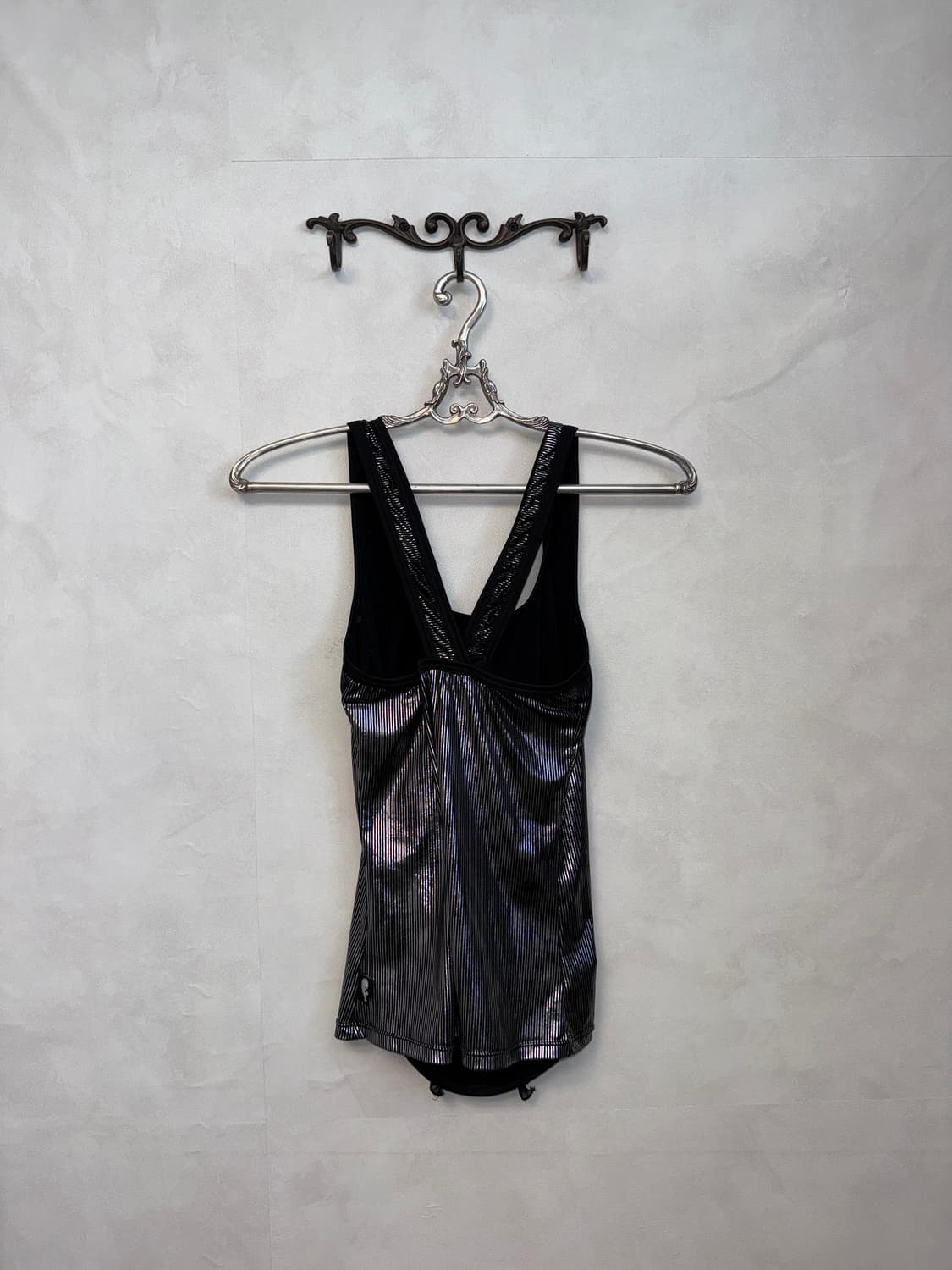 Black silver skull shirring ruffle 슬리브리스 상품이미지6