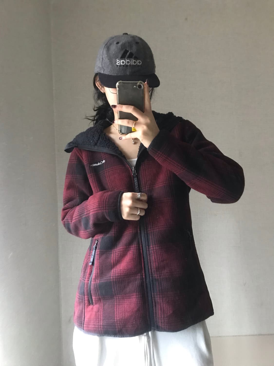 콜롬비아 체크 후리스 상품이미지4