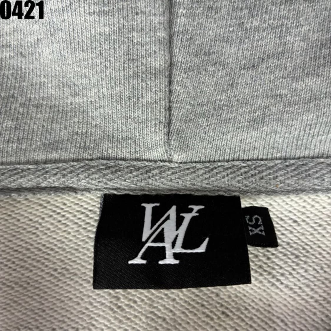 우알롱WL 회색 크롭 후드집업 xs 상품이미지2