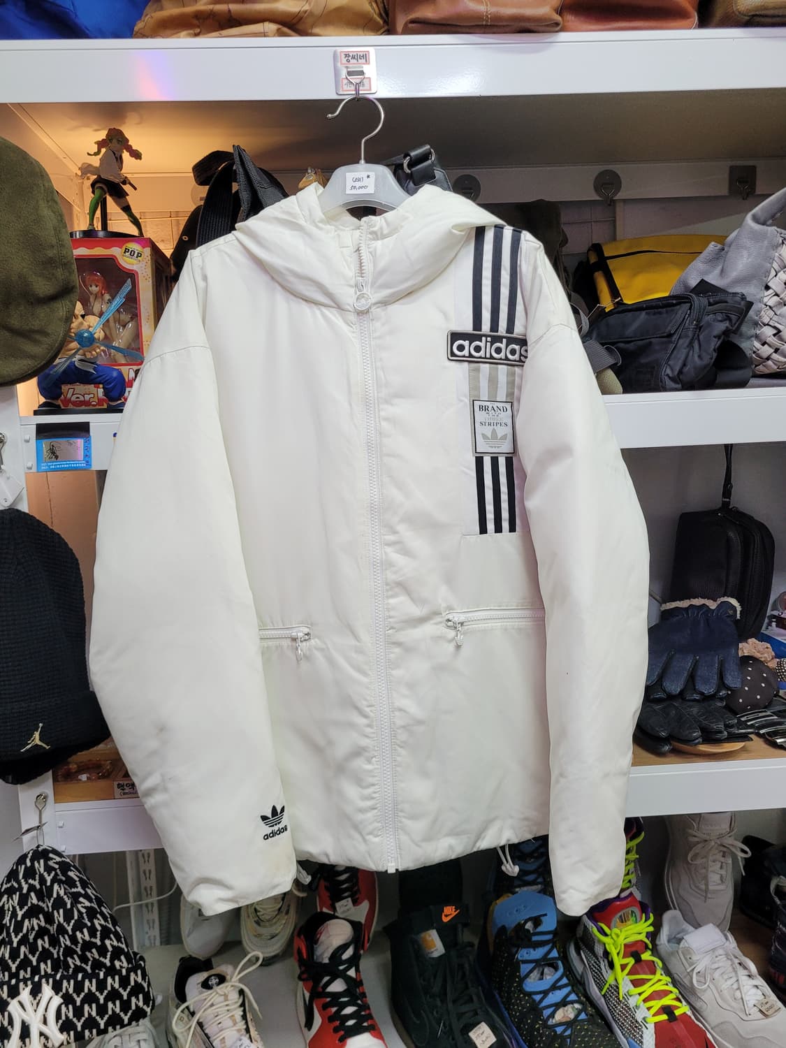 ADIDAS DOWN PUFFER 아이보리 화이트 패딩 (오리털) 상품이미지1