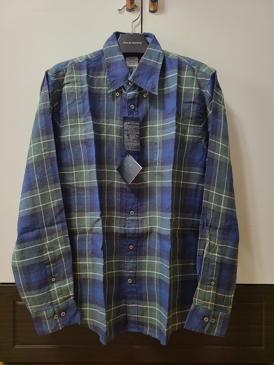 브룩스브라더스 리넨 체크 셔츠 m 상품이미지1