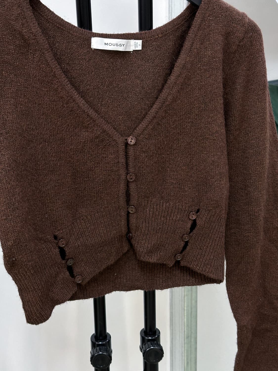 moussy brown crop cardigan 상품이미지2