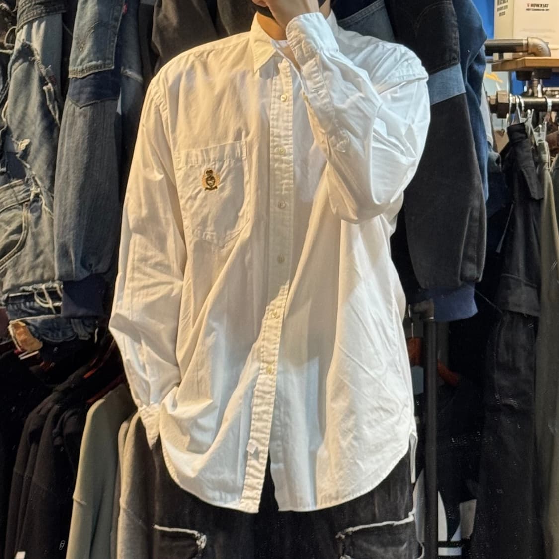 [No.9]Polo 폴로 화이트 긴팔셔츠 상품이미지4