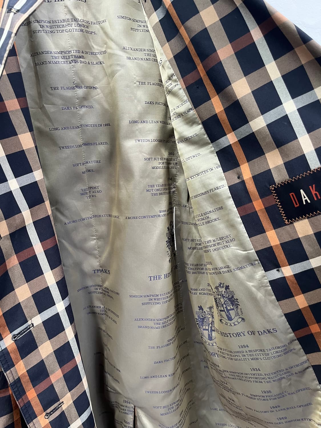 Daks London 체크 코트 상품이미지7