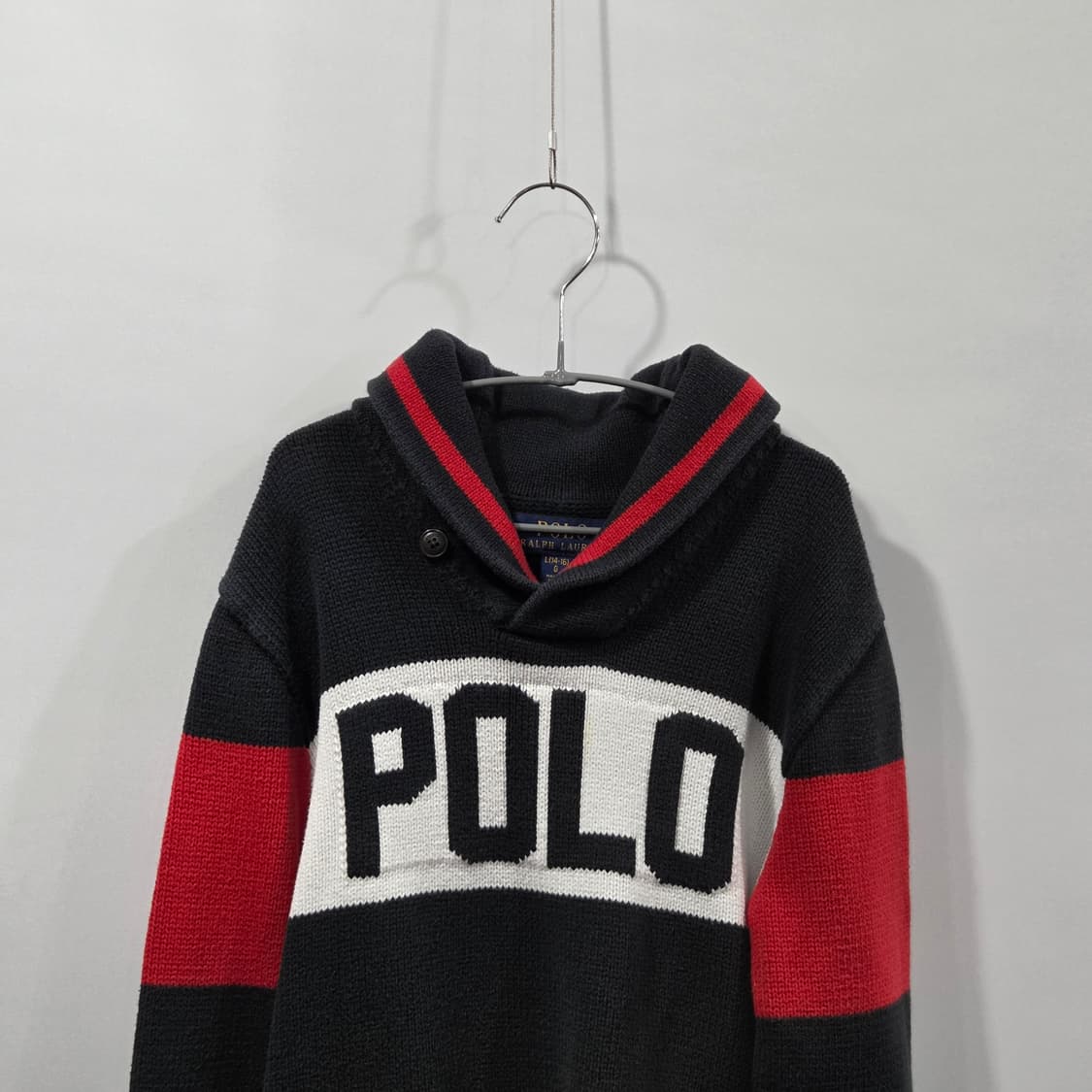 폴로랄프로렌 보이즈 숄카라 니트 L/14/16 상품이미지2