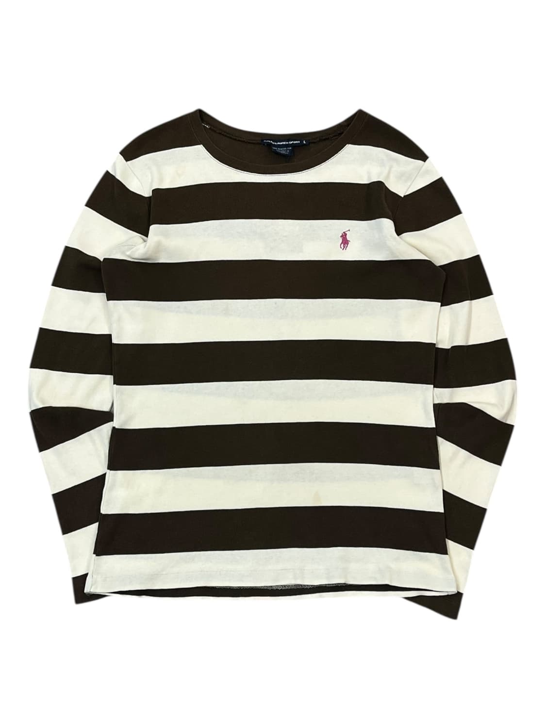 랄프로렌 스포츠 스트라이프 니트 브라운 L #csz1749 상품이미지3