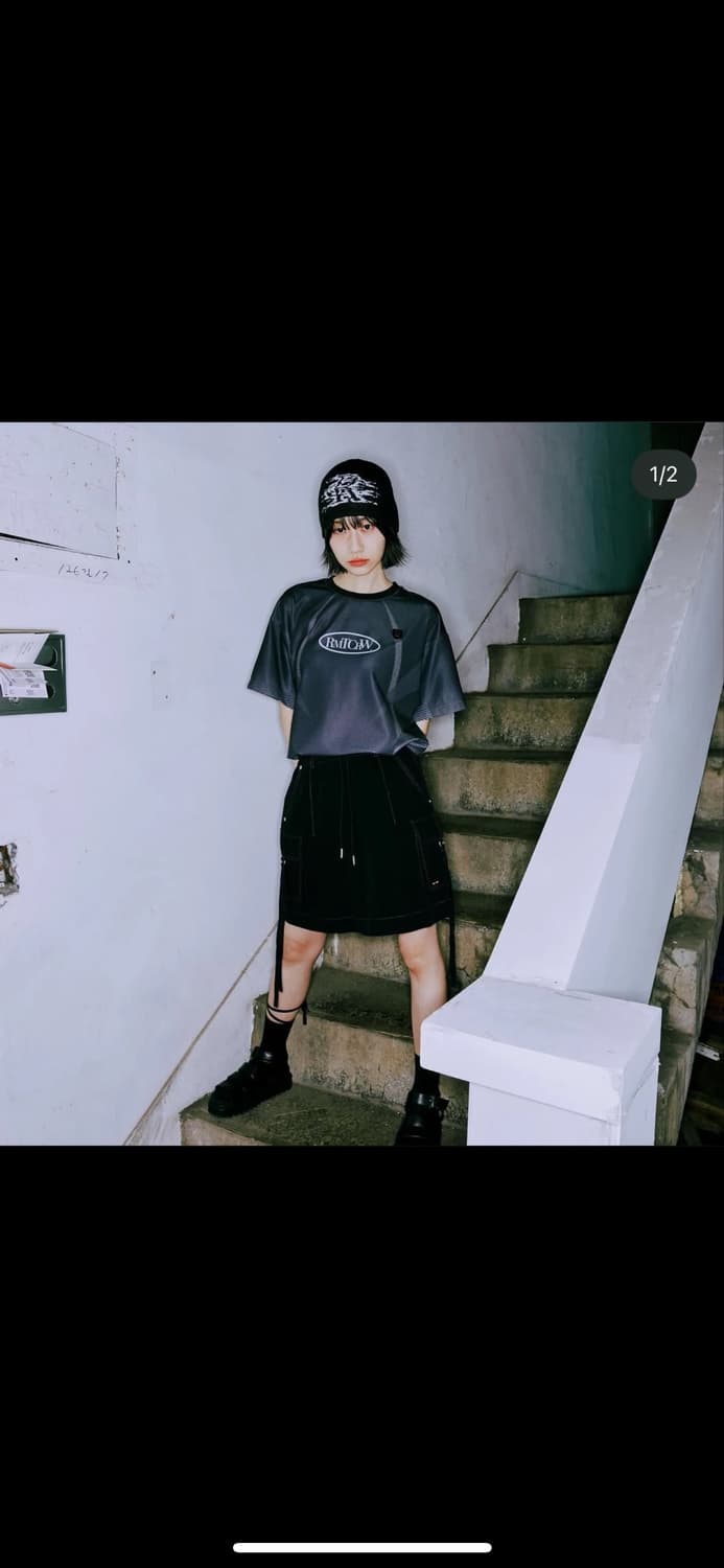 로맨틱크라운 블랙 반팔 티셔츠 L 상품이미지1