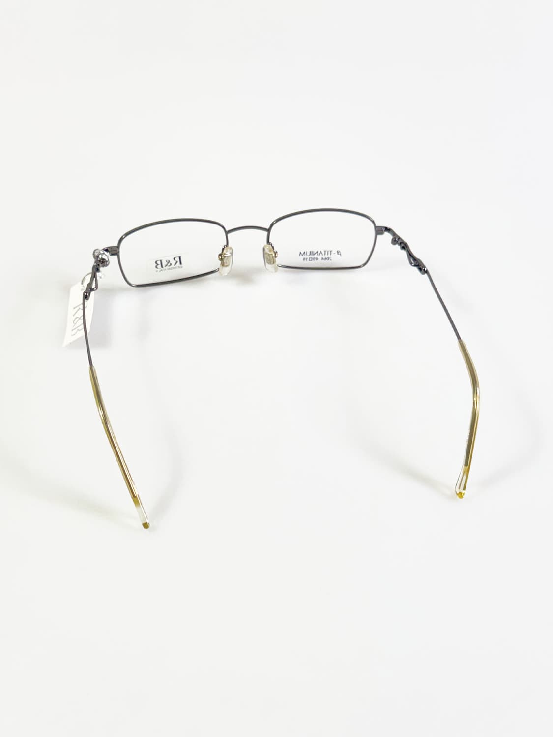 R&B EYEWEAR 다크실버 베타 티늄 슬림 스퀘어 빈티지 안경 상품이미지5