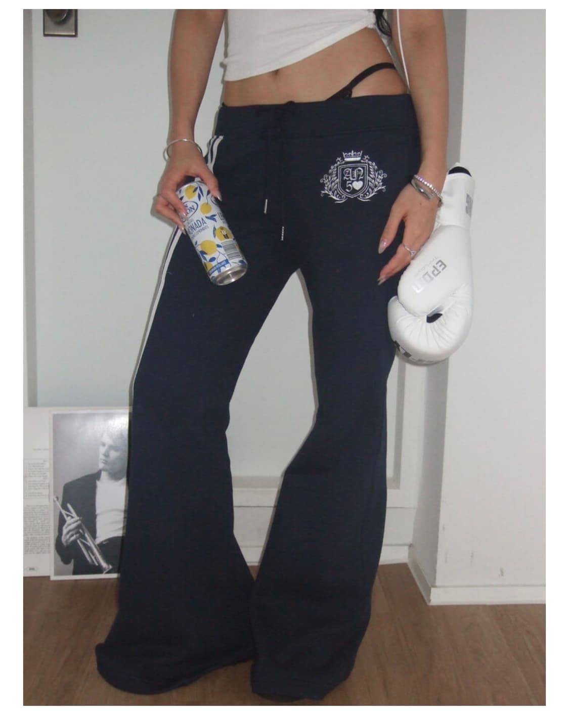 엔젤넘버 555 엔젤릭 스윗 팬츠 네이비 상품이미지1