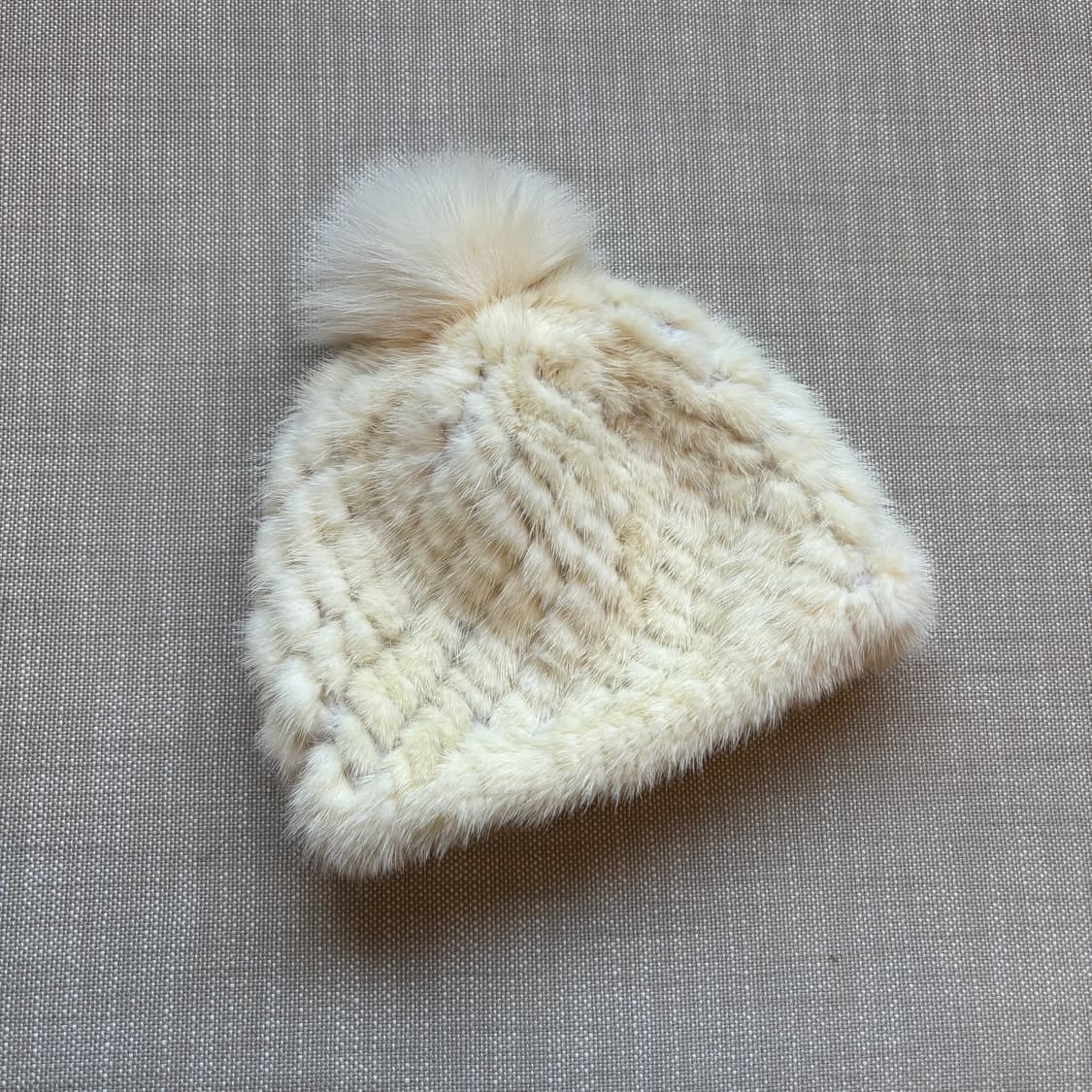 city gee 폭스밍크 방울 비니 모자 상품이미지1