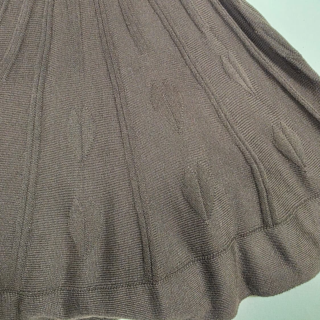 1147 에고이스트 정품 니트 플리츠 스커트 브라운 55 상품이미지5