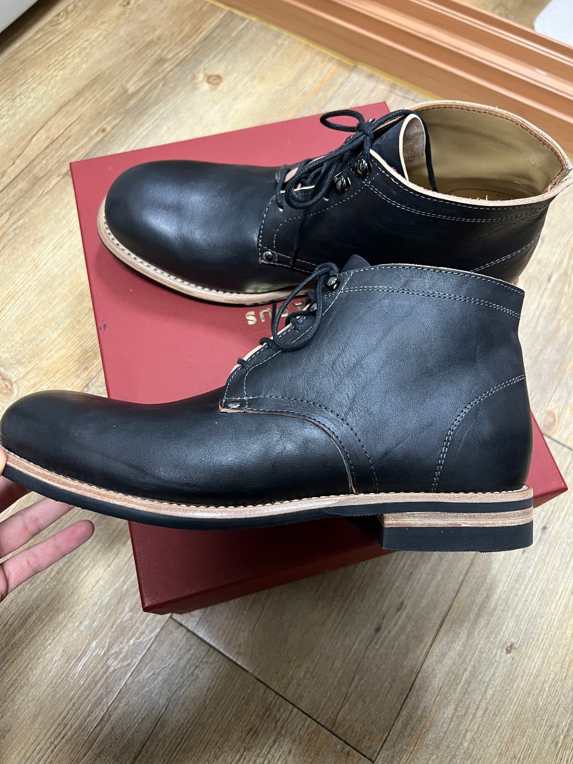 택포49) 그라더스 grds 부츠 02 레더 티코어 블랙 255 홀스벗 상품이미지4