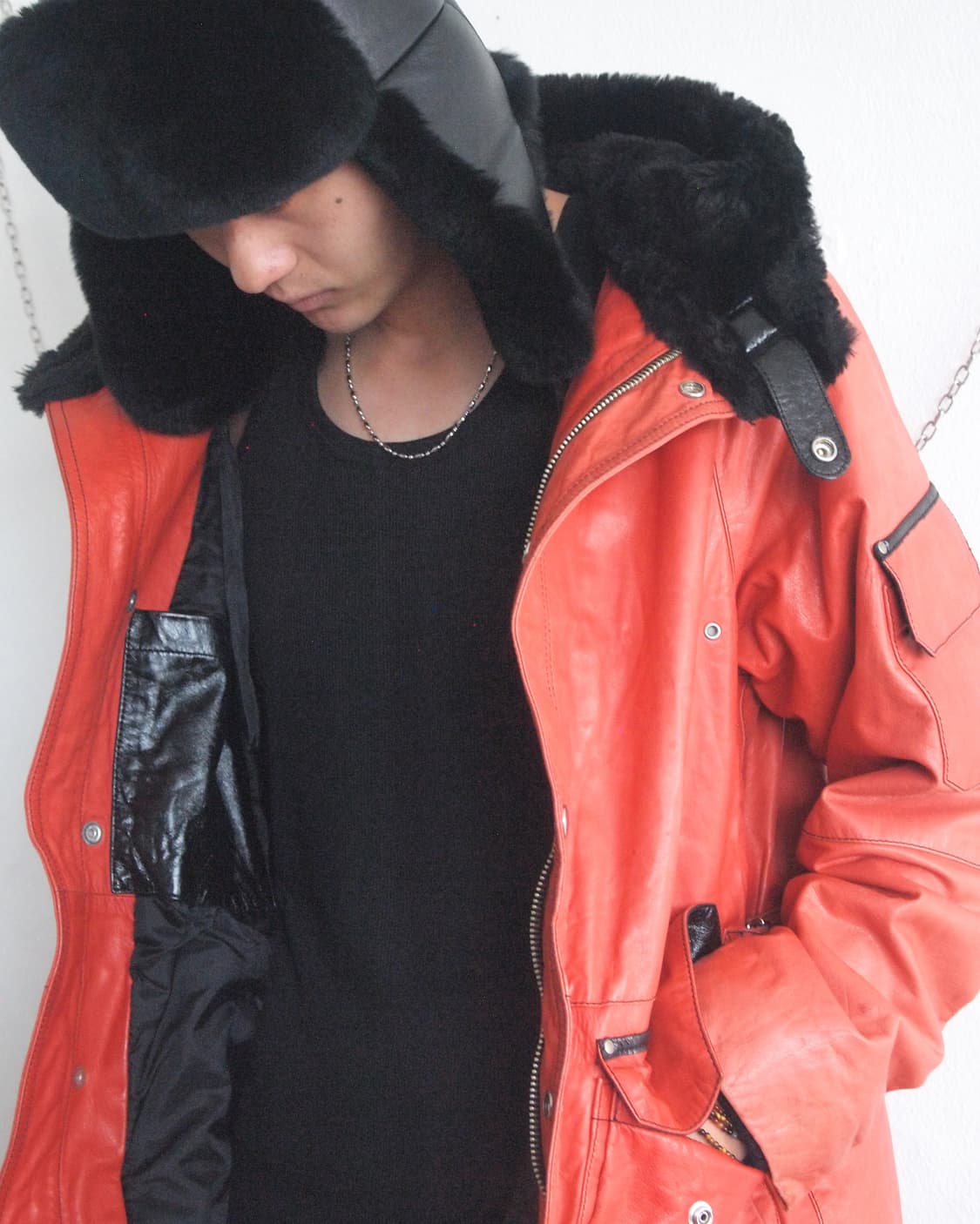 russian vtg 레더 트루퍼햇 상품이미지5