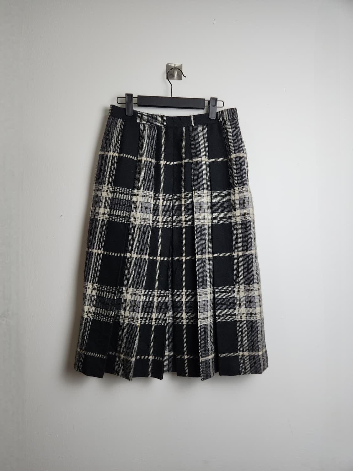 플리츠 체크 울스커트 상품이미지7