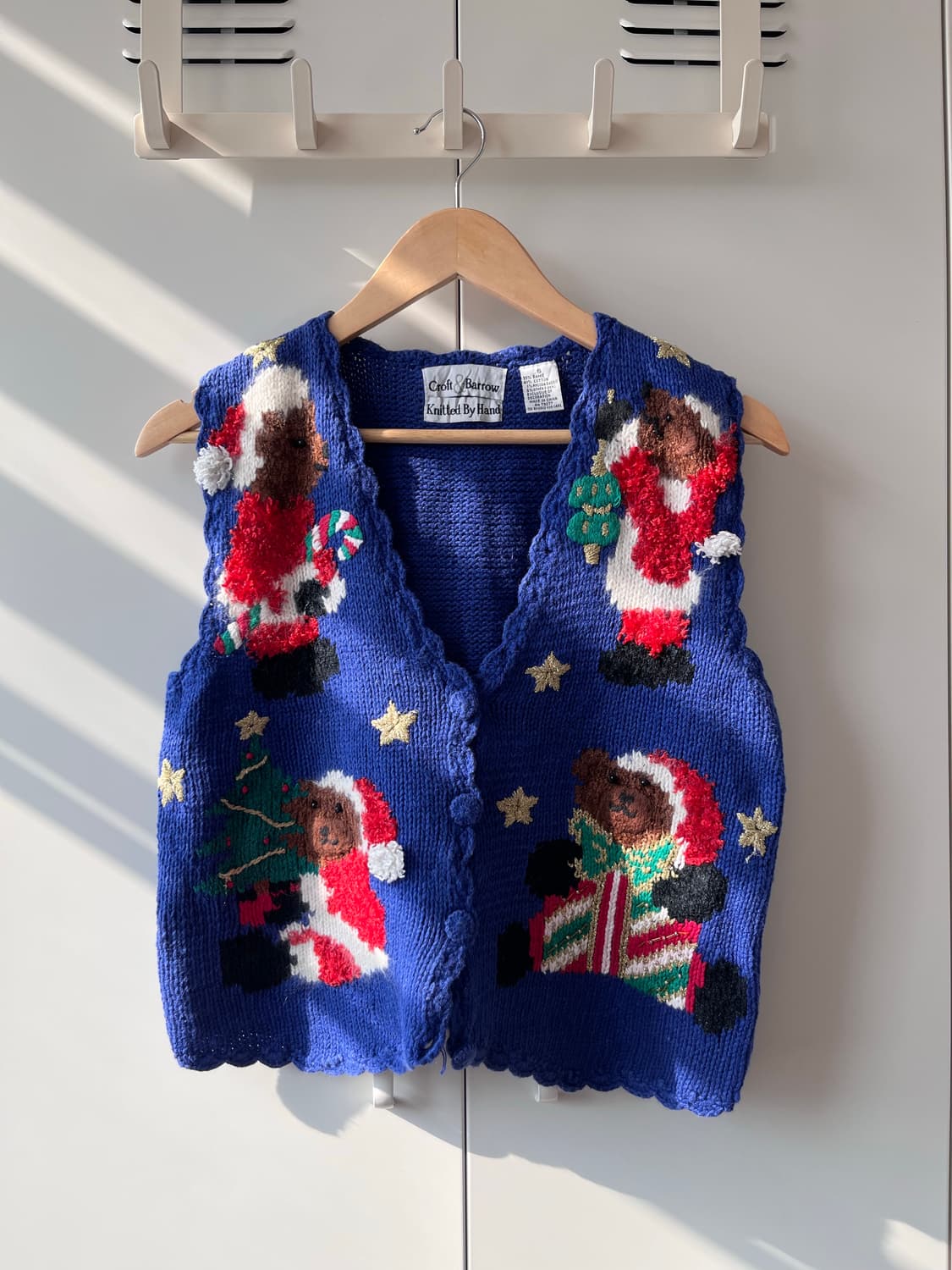 Croft & Barrow 곰인형 크리스마스 니트 조끼 상품이미지2