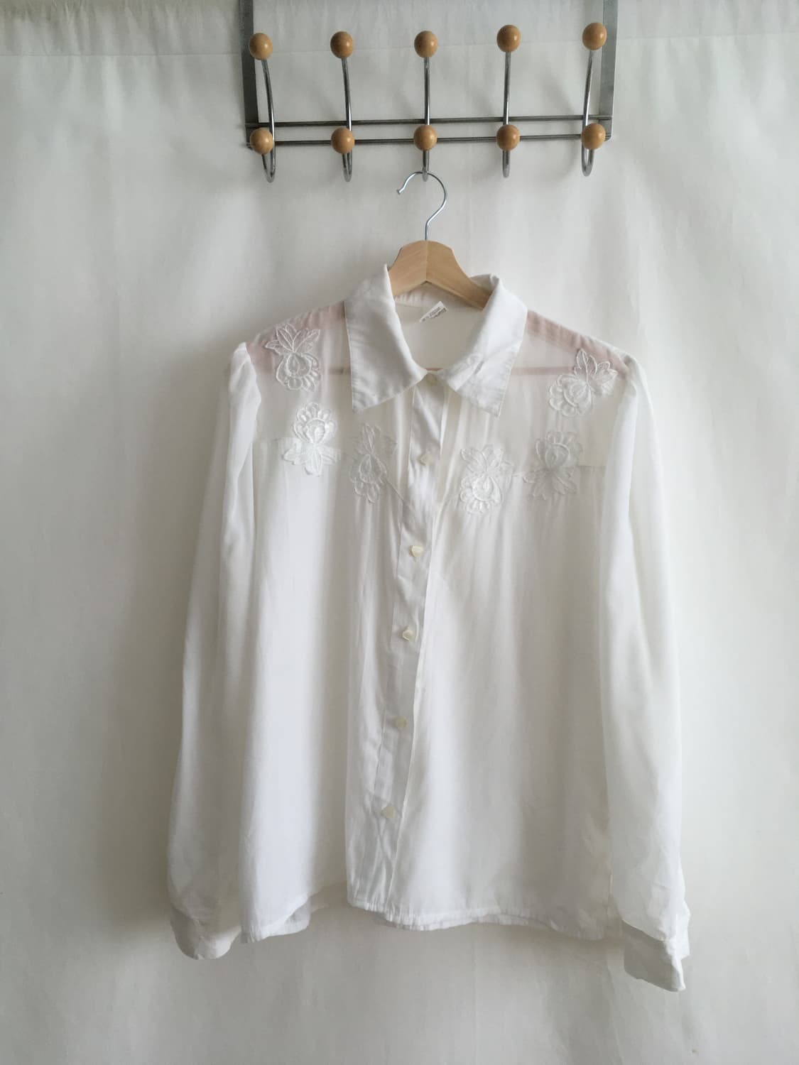 Floral sheer shirt (Europe) 상품이미지5