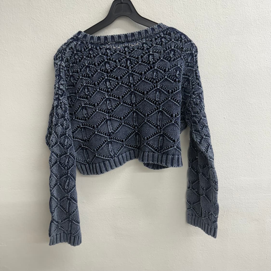 자라 크롭 아가일 니트 스웨터 (S, 26) 상품이미지4