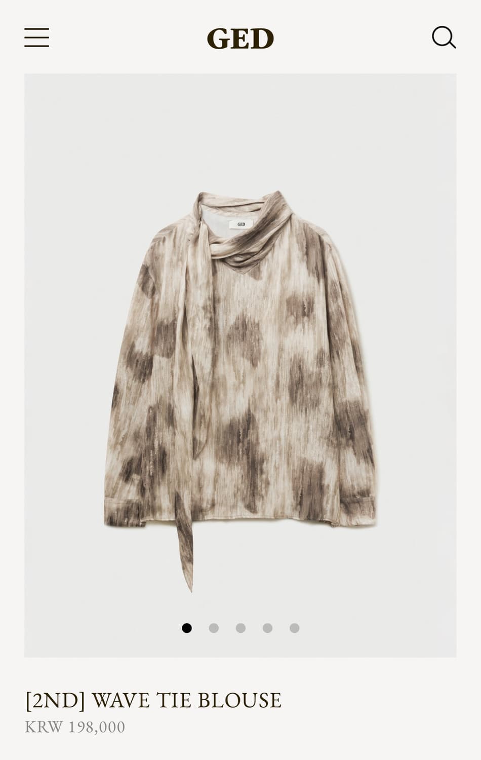 게드 Ged 웨이브 타이 블라우스 Wave tie blouse 상품이미지8