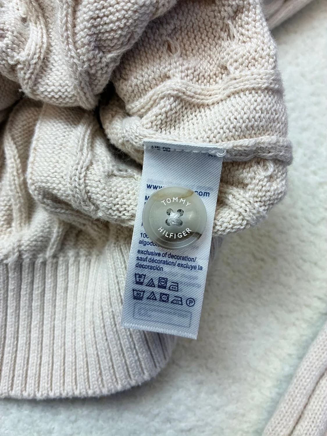 타미힐피거 크롭 꽈배기 니트 가디건 PN5841 상품이미지7