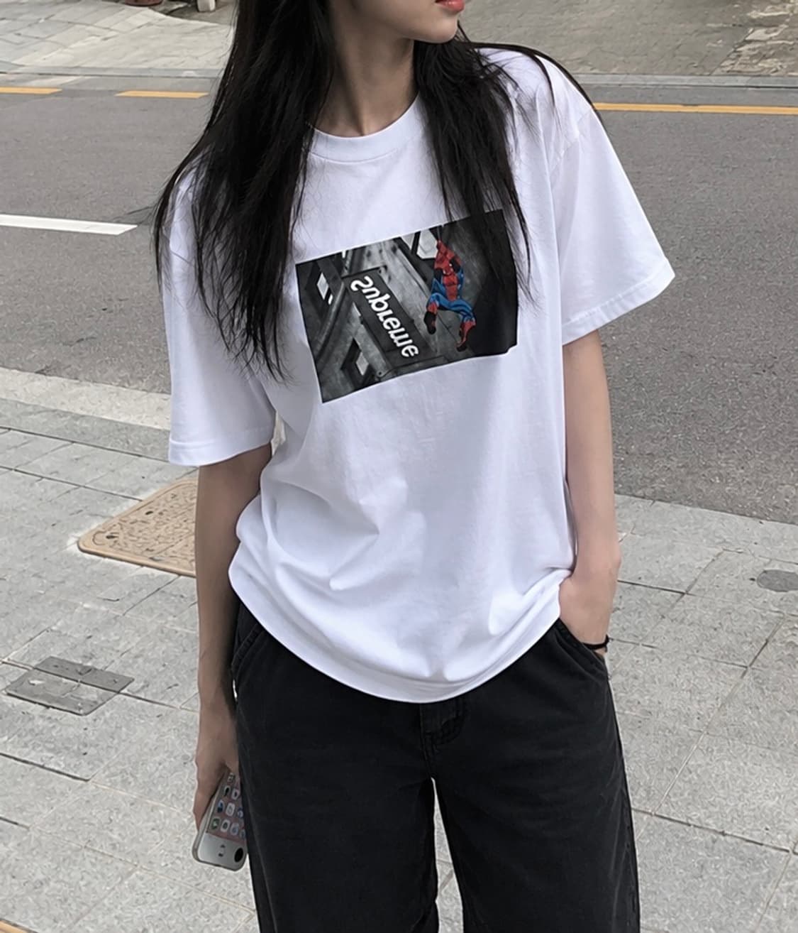 Supreme 스파이더맨 티셔츠 상품이미지1