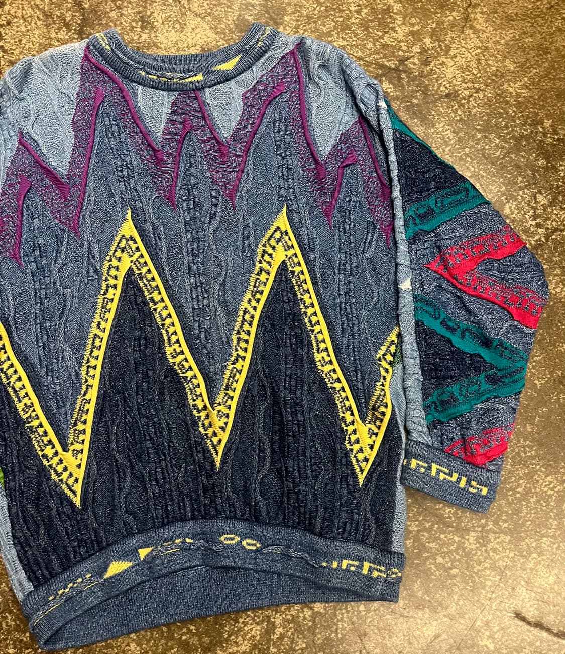 쿠지 패턴 니트 스웨터 상품이미지3