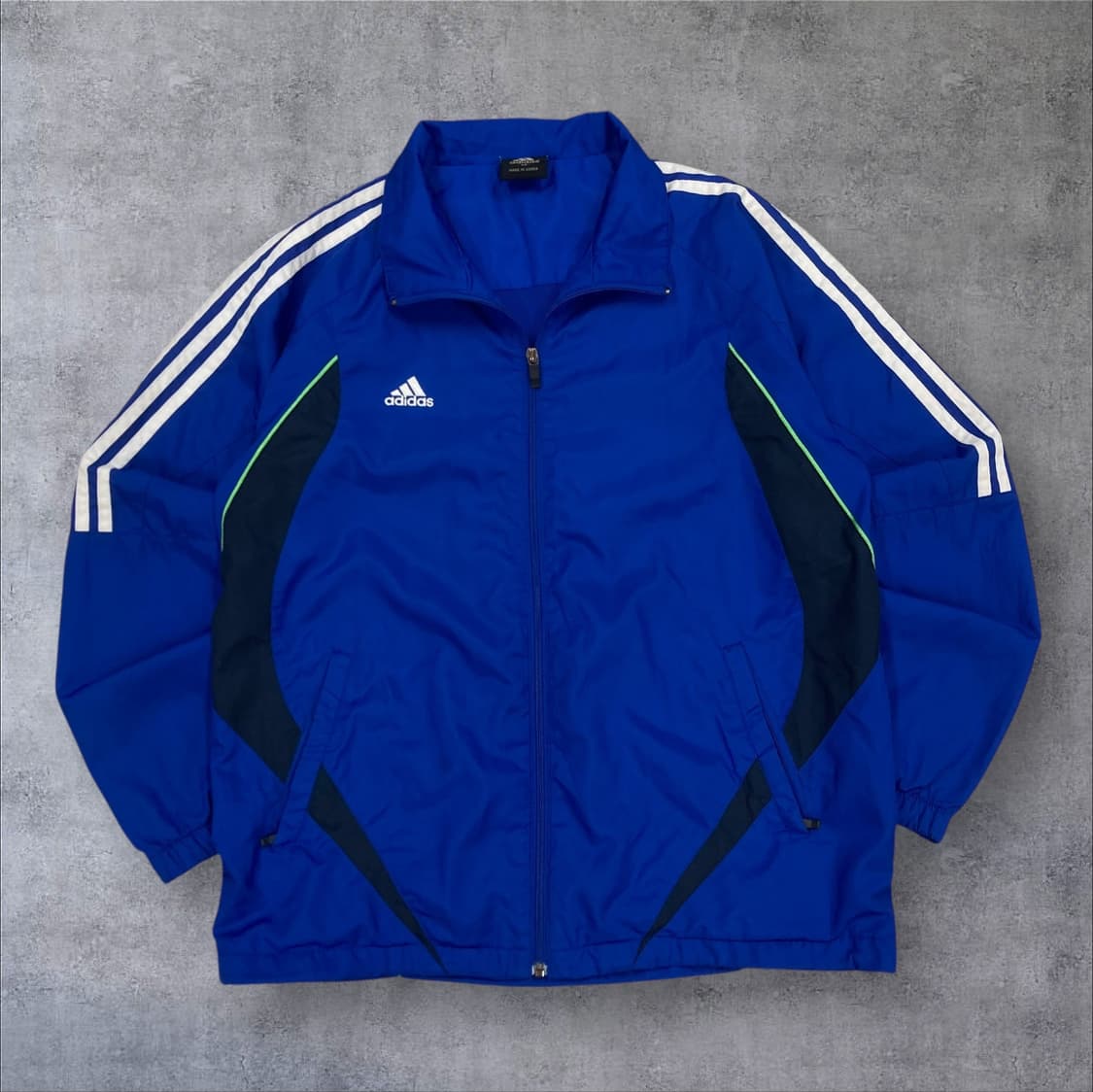 아디다스 블루 컬러 스몰 로고 바람막이 상품이미지1