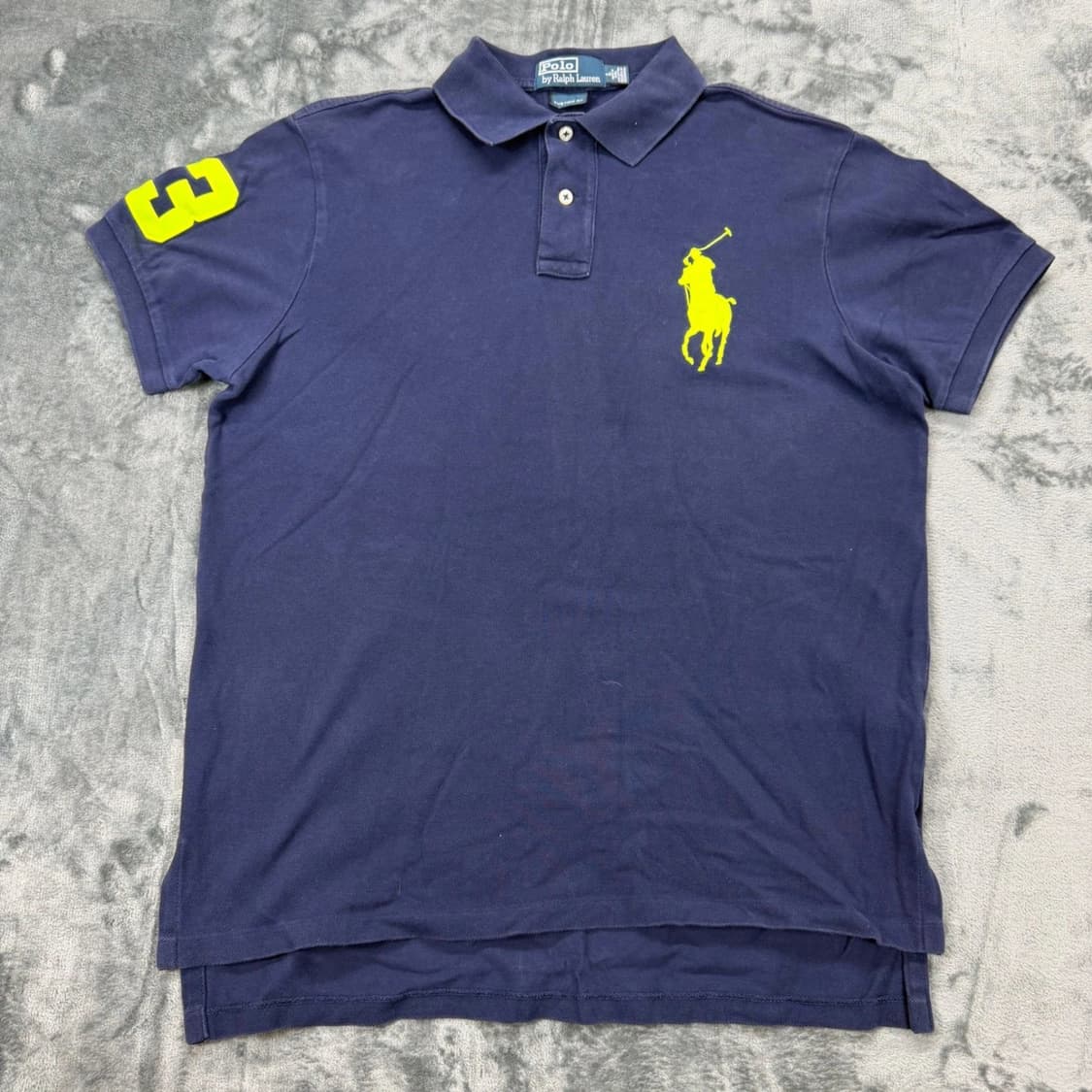 폴로 랄프로렌 빅포니 카라티 네이비 옐로우 상품이미지1