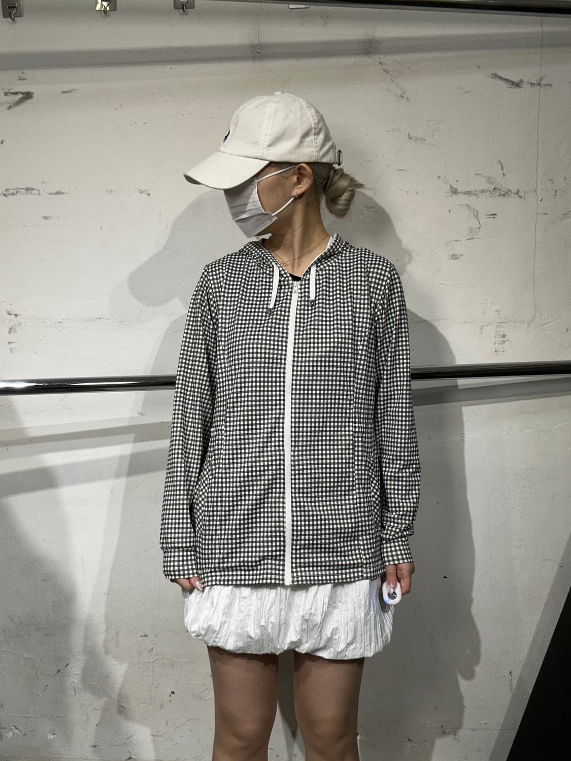 일본 빈티지 CLOSSHI 블랙 후드 바람막이 와투케 y2K 자켓 M 상품이미지2