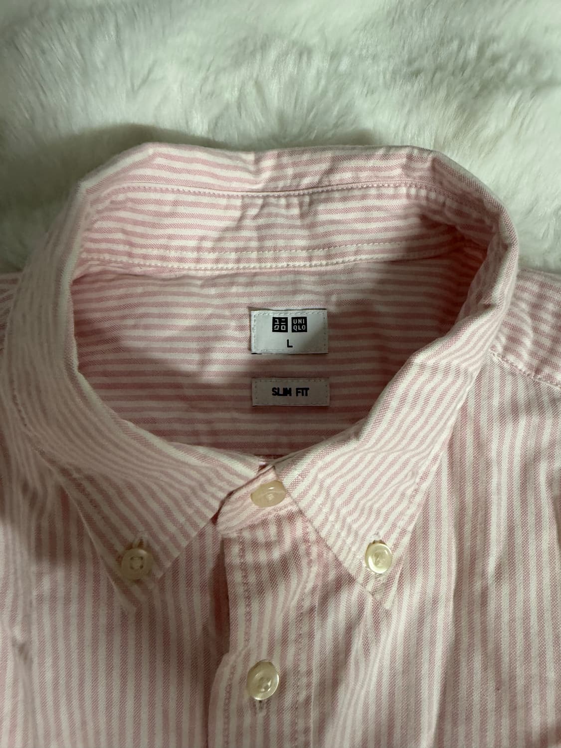 [L] 유니클로 슬림핏 옥스포드 셔츠 2종 일괄 판매 상품이미지5