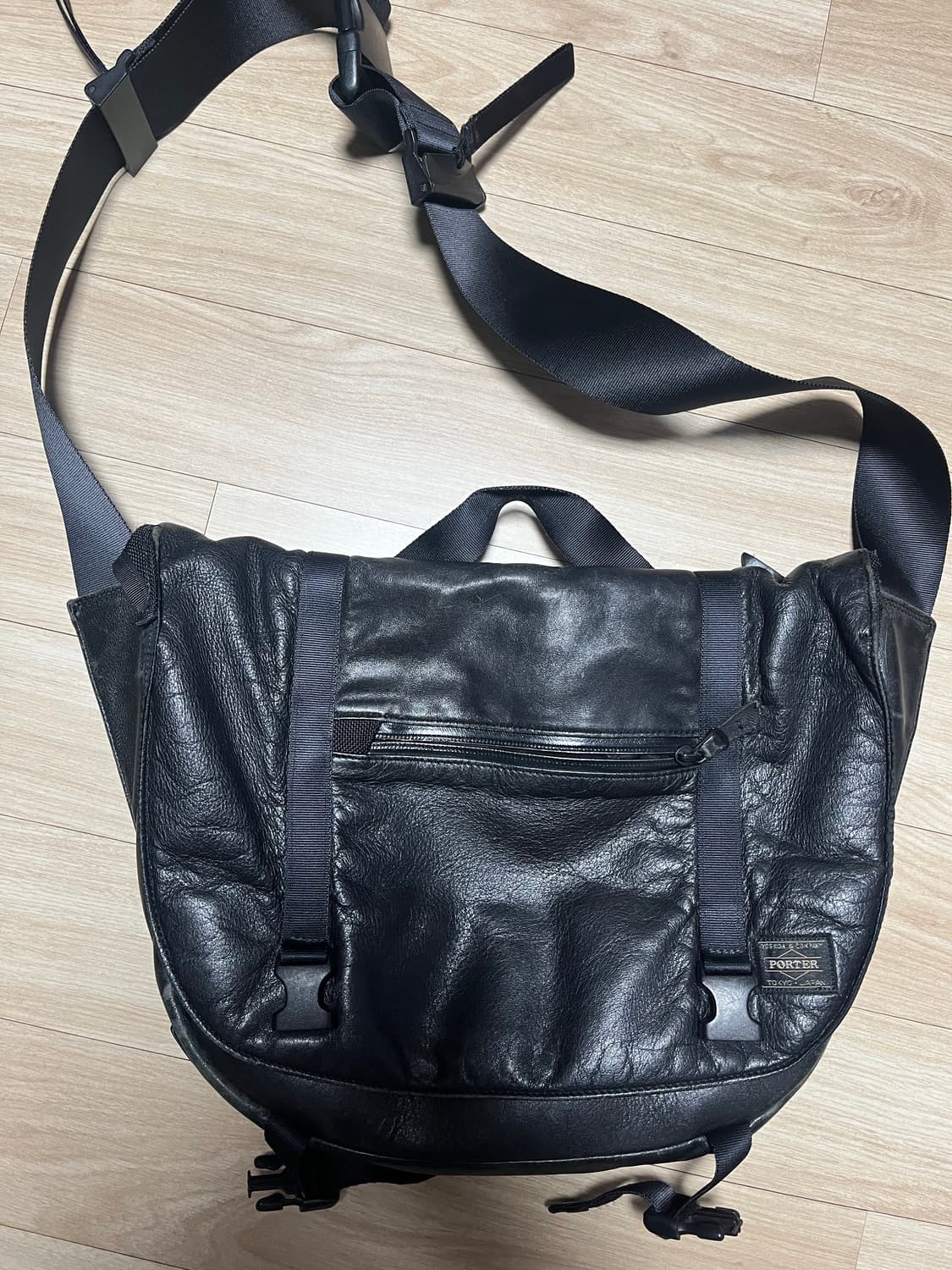 빈티지 요시다포터 레더 메신저백 판매 상품이미지1