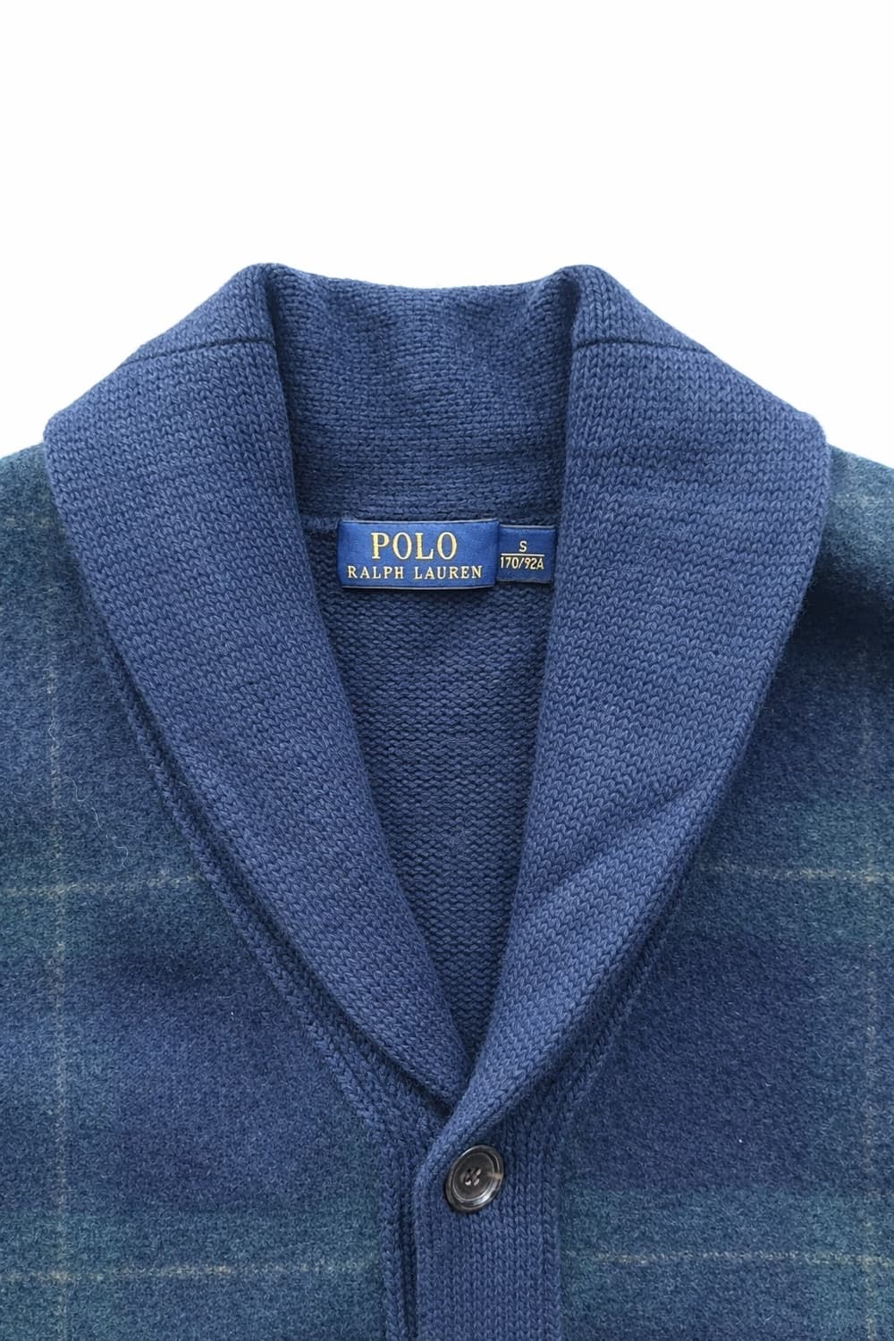 폴로 블랙와치 숄카라 가디건 상품이미지3