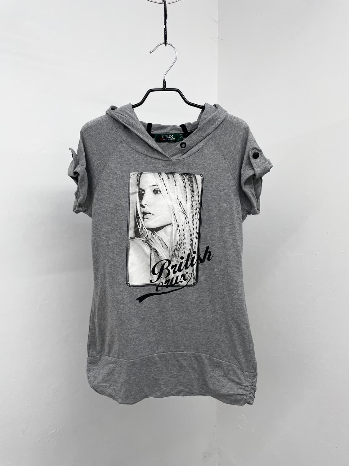 y2k 큐빅 후드 탑 상품이미지5