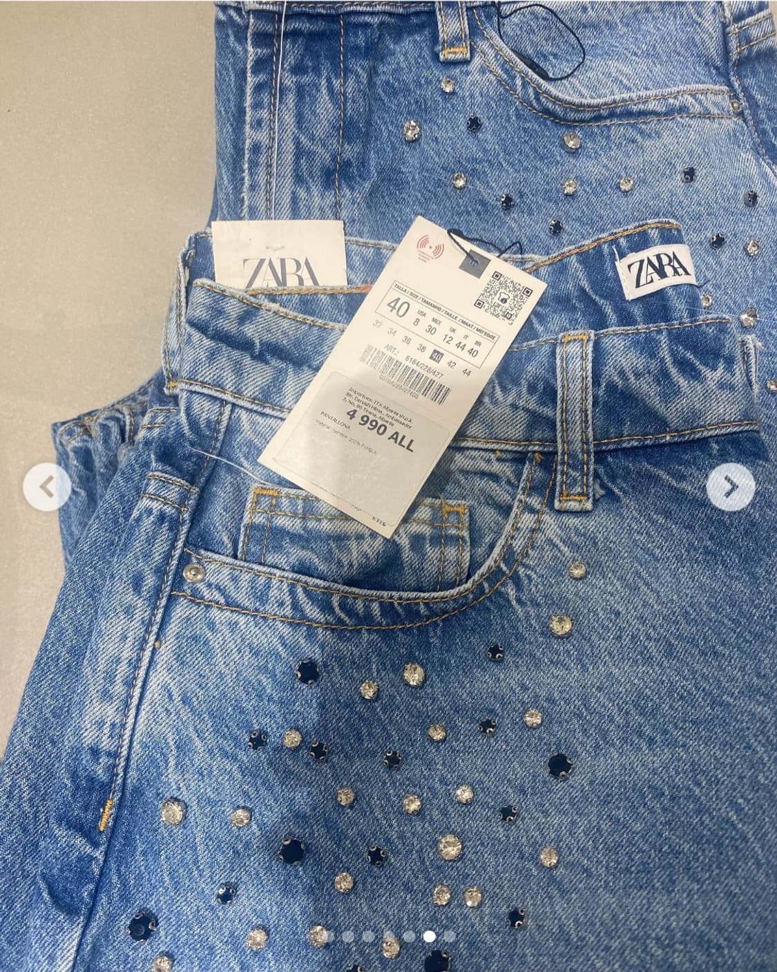 택유) 새 옷) ZARA 큐빅 프리미엄진 청바지 28인치 상품이미지3