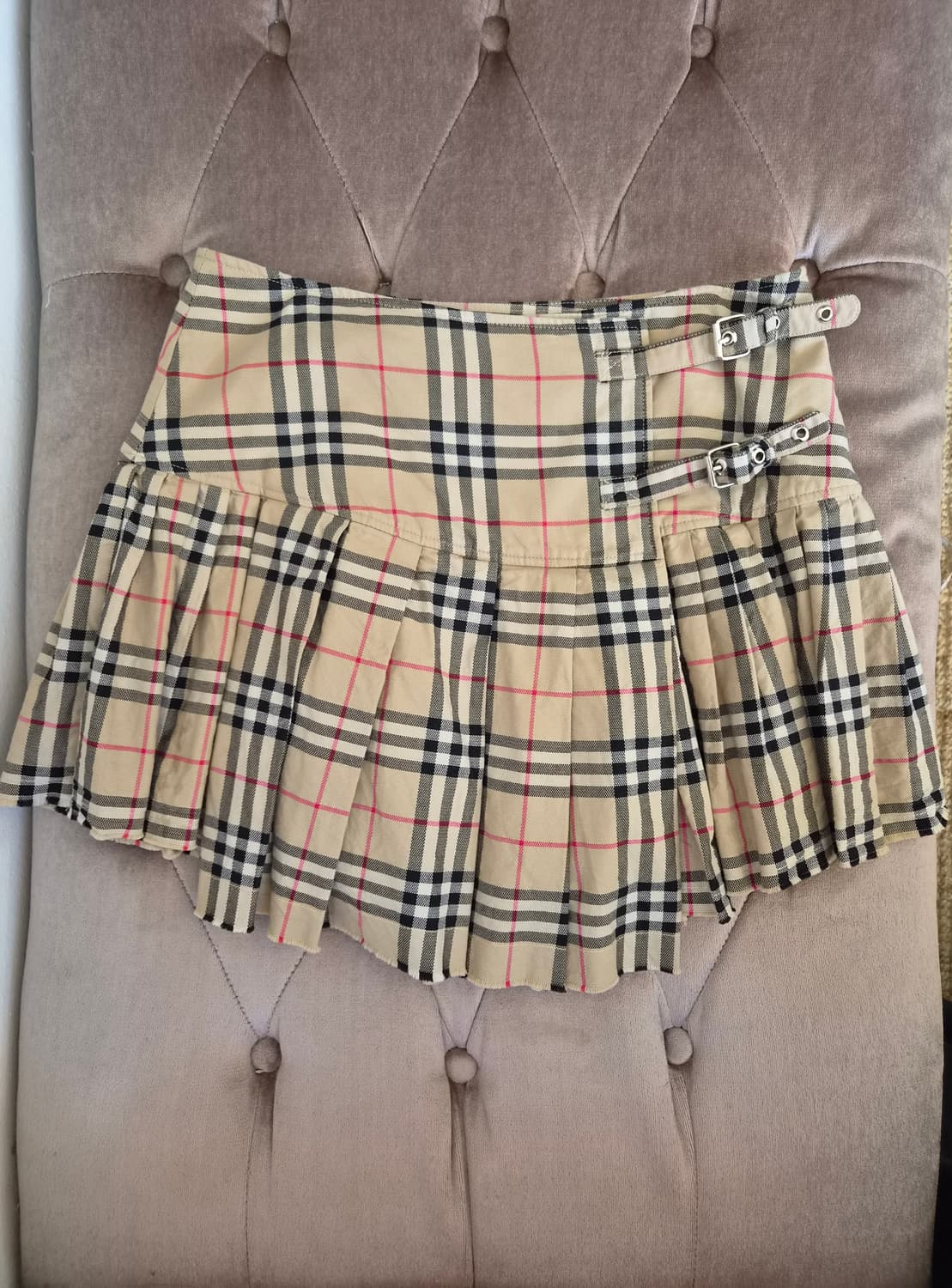 버버리 여성 랩미니울스커트 38사이즈 상품이미지1