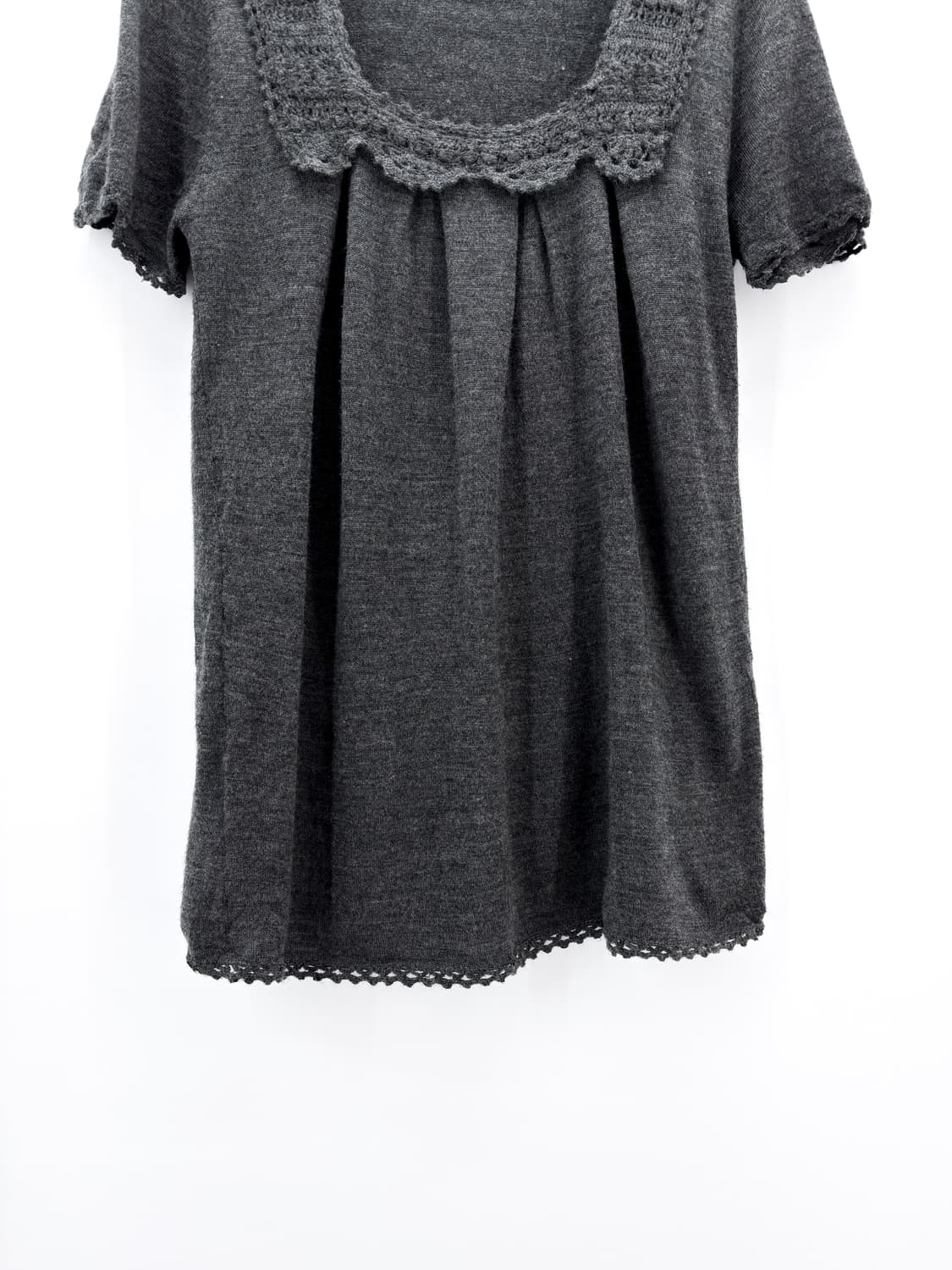 빈티지 레이스 반팔 레이어드 니트 상품이미지4