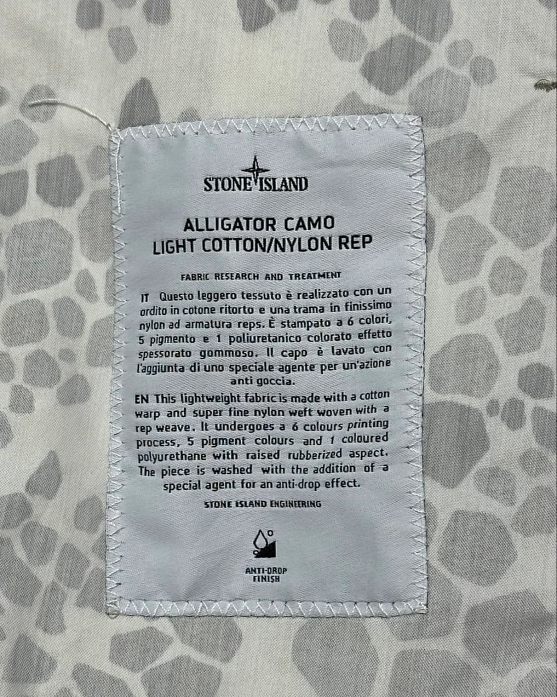 스톤아일랜드 엘리게이터 카모 셋업 18ss M(100-105) 상품이미지4
