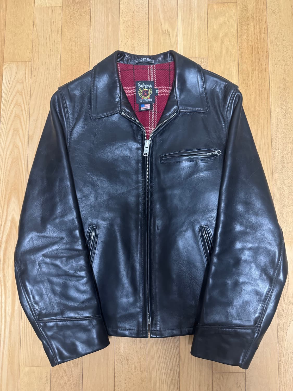 Schott 쇼트 가죽 자켓 7436 (40) 상품이미지1