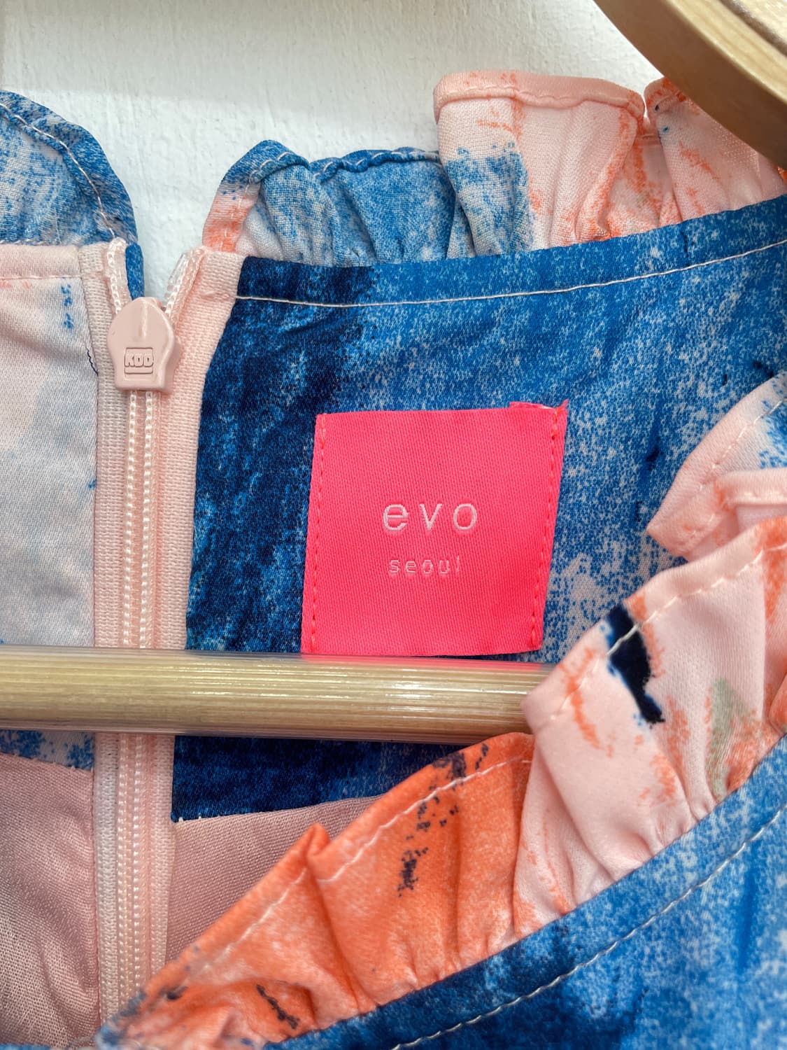 에보 서울(evo seoul) 추상화 패턴 티어드 롱 원피스 상품이미지5