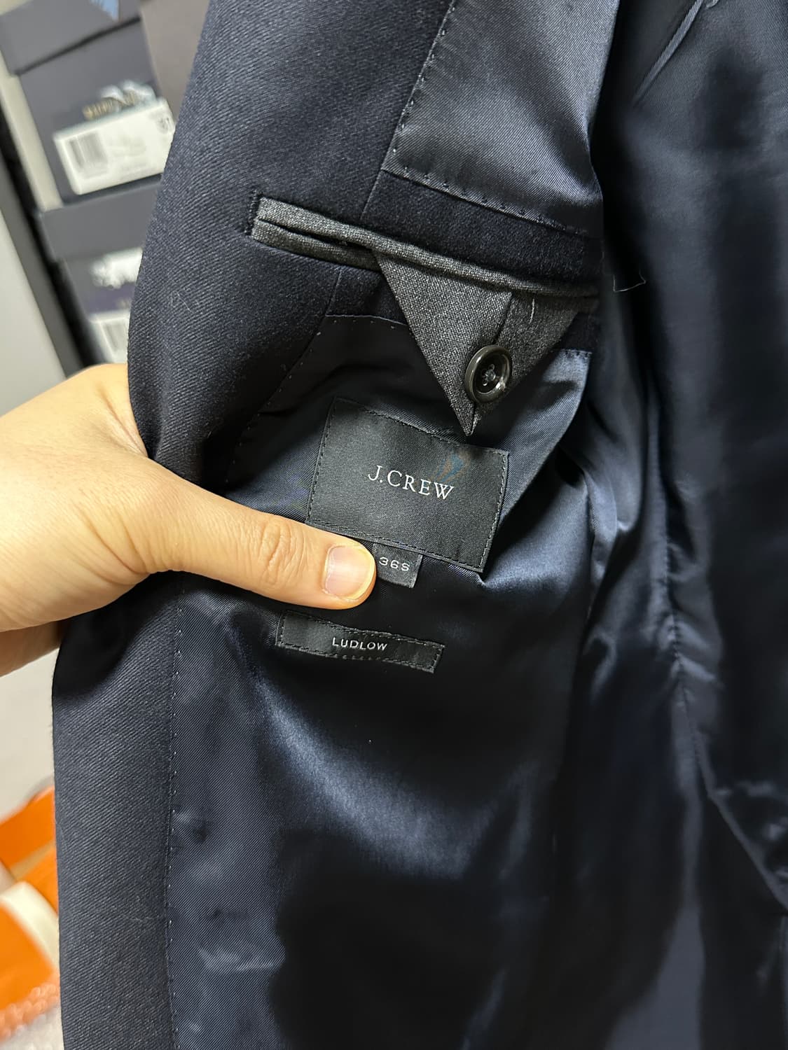 (100)제이크루 로로피아나 원단 금장블레이져 36S 상품이미지5