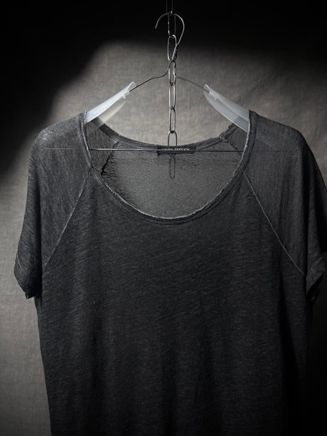 Never Enough Raw Edge Linen T Shirt 상품이미지3