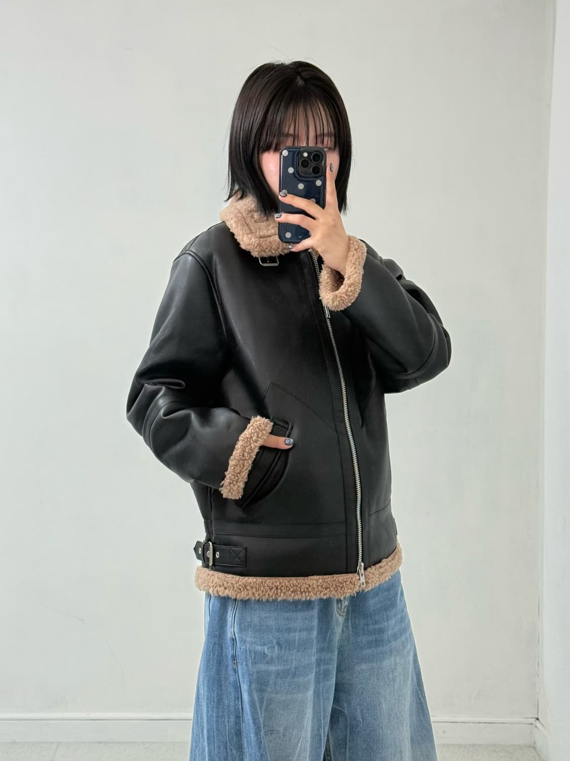 도프 제이슨 블랙 무스탕 상품이미지2