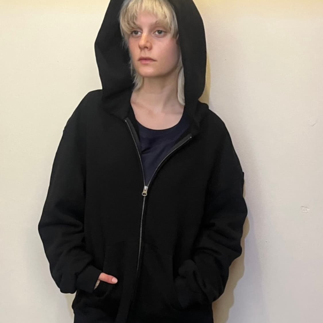 ERTR 니들 / 이알티알 Leather Applique Hoodie Z 상품이미지7