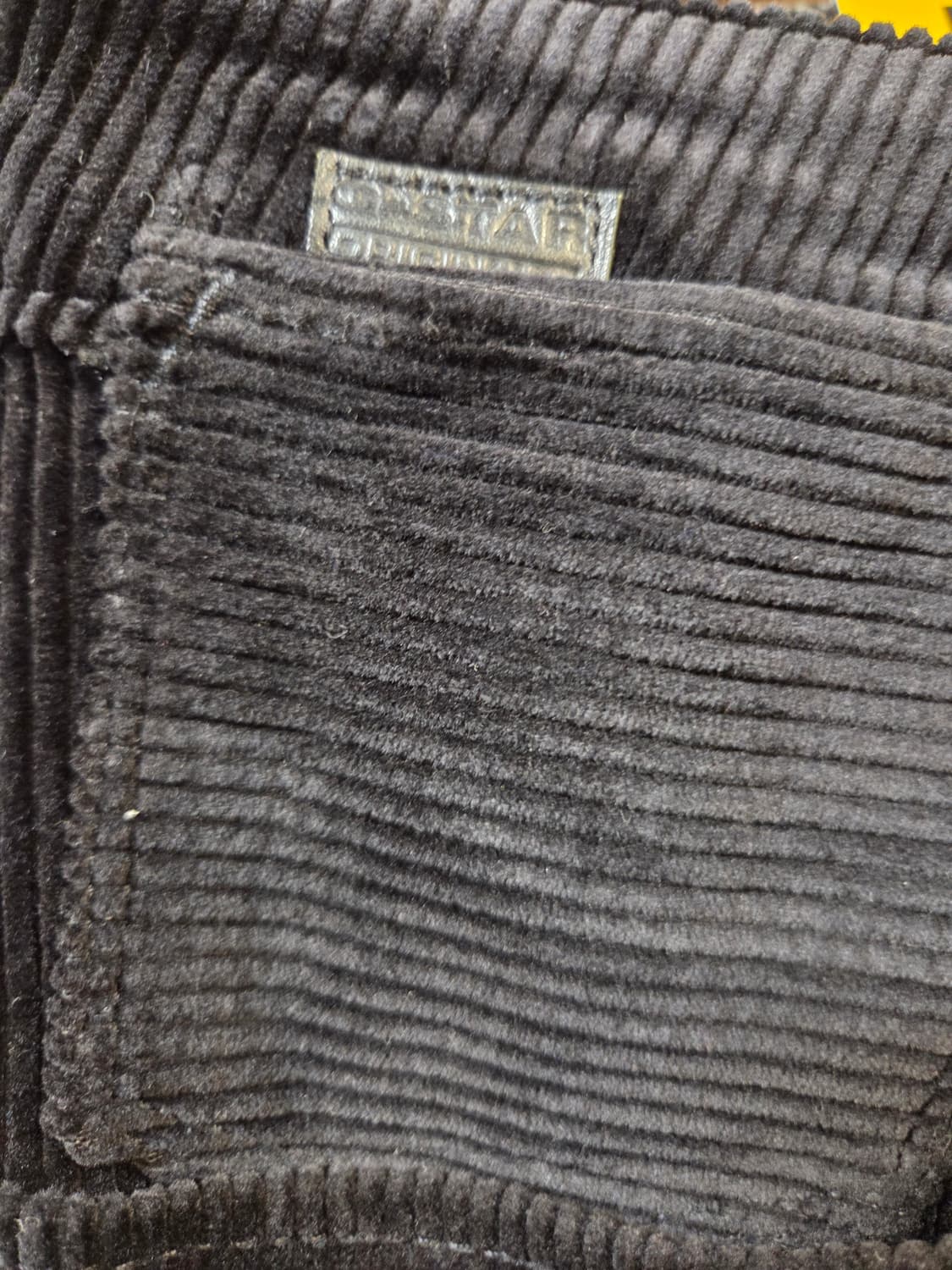 G-STAR 블랙 코듀로이 바지(W33/L32) 상품이미지4