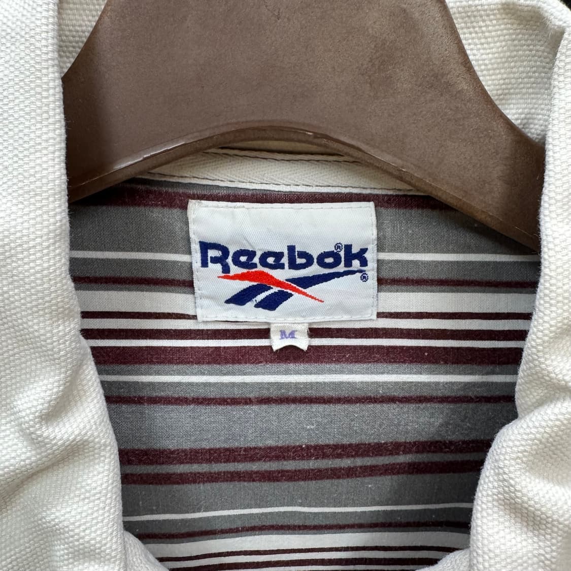 90s 리복 코튼 코치자켓 집업 원포켓 포인트 아이보리 상품이미지7