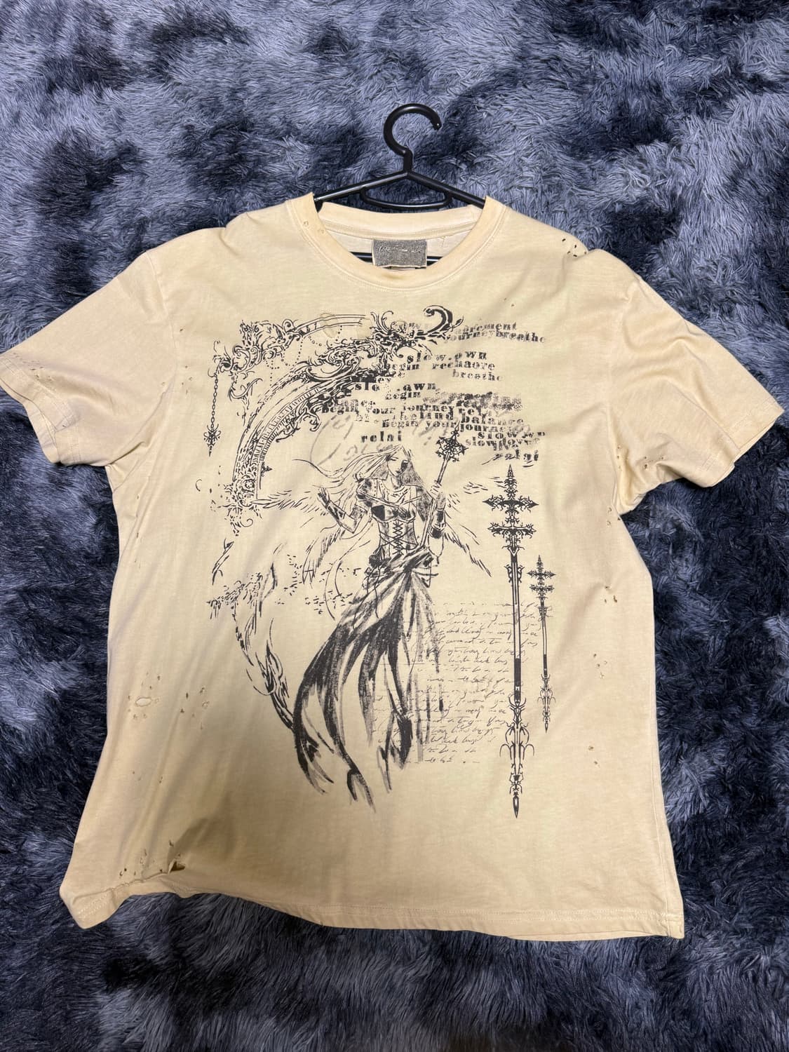 Vkei 무드 리페어 데미지 티셔츠 상품이미지1