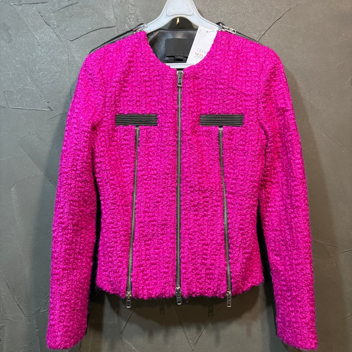 [0] ALEXANDER WANG 알렉산더 왕 트위드 가죽 자켓 상품이미지1